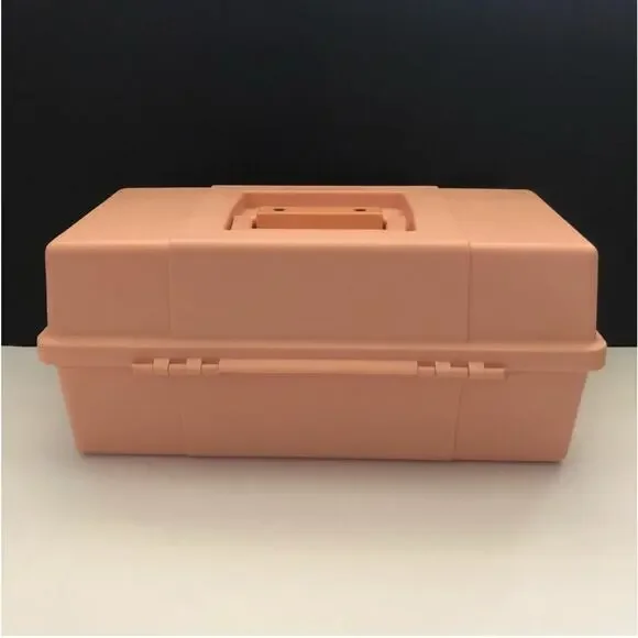 Plano Caboodles Pink Peach Plastic 2 Tray Jewelry Make Up Storage Case 552072 - Picture 11 of 14